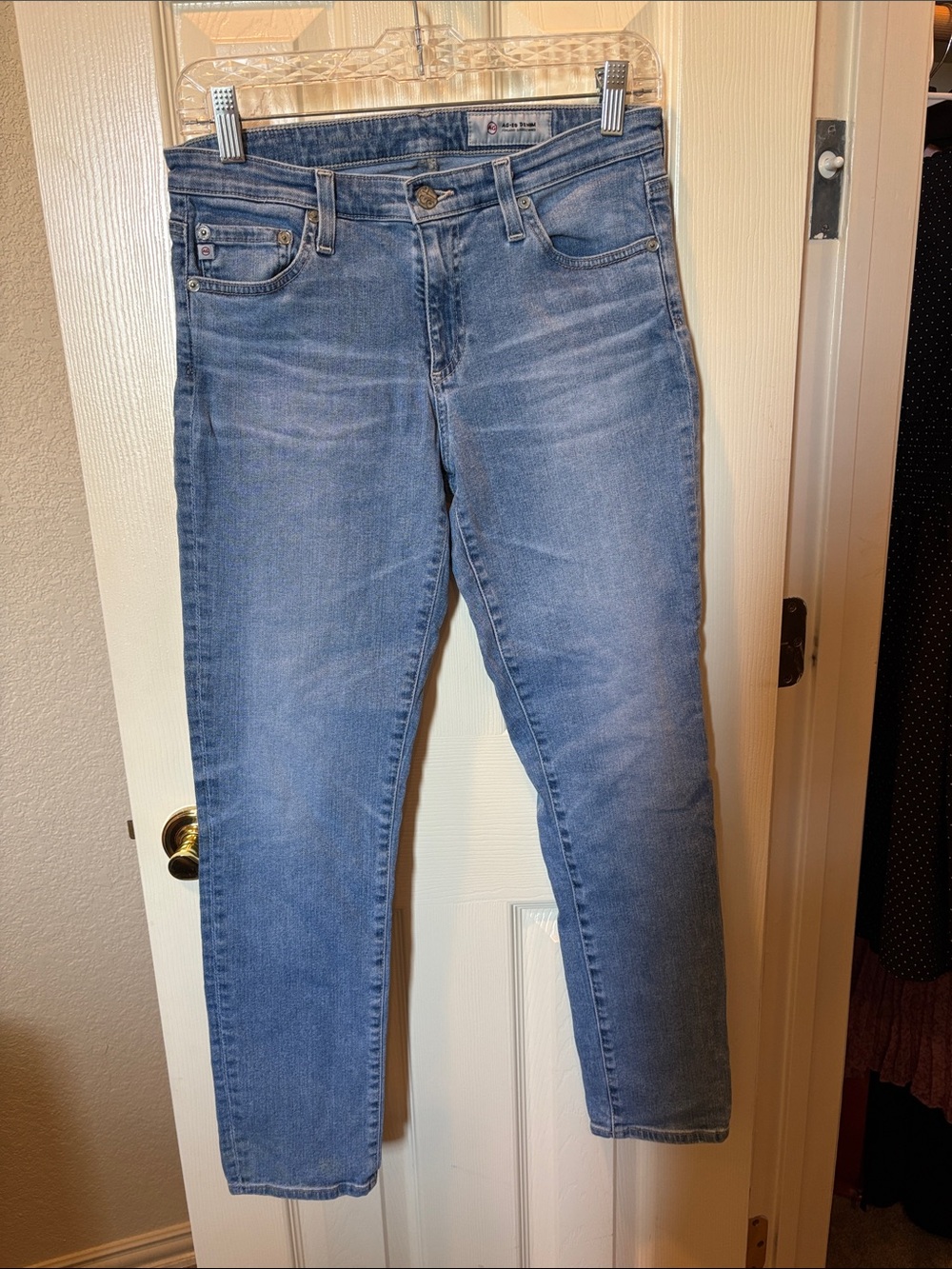 AG Adriano Goldschmied Prima Crop Cigarette Jeans Light Wash Slim Straight 28